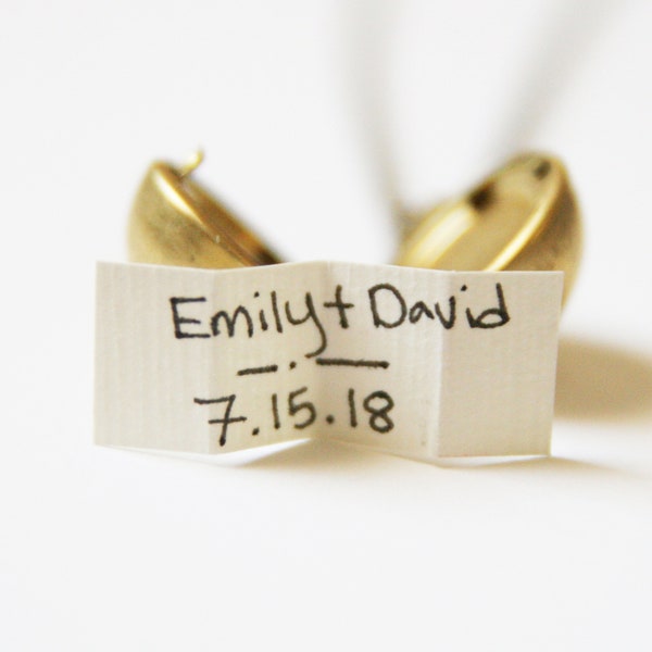 Personalisierte Handgeschriebene goldene Messingkugel Medaillon Halskette | Brautjungfer Schmuck | Geheime Nachricht Locket | Brautjungfer Geschenke