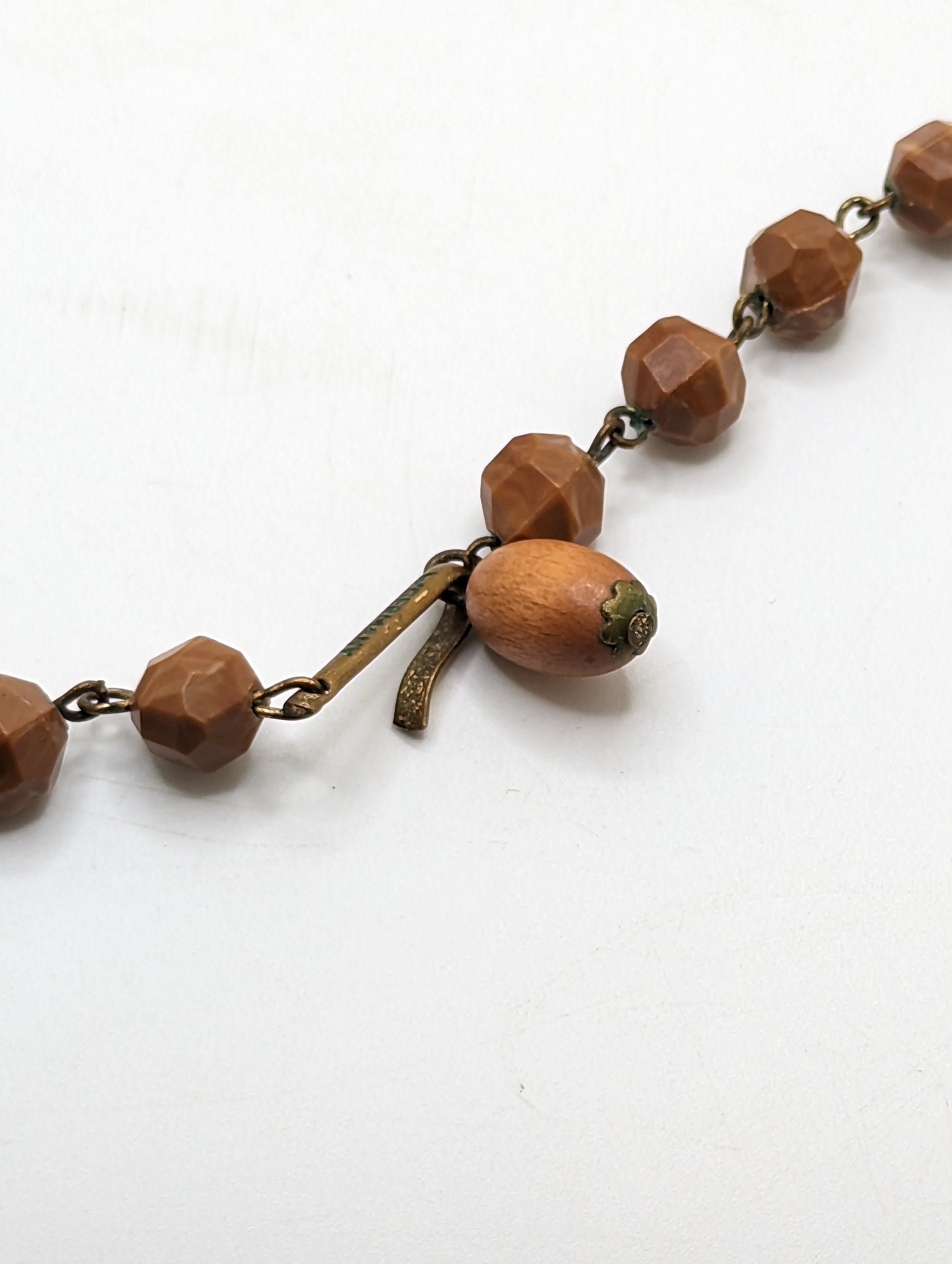 Collier Vintage Années 70 Perles En Bois SCHOWANEK - Bijou Ancien Allemagne