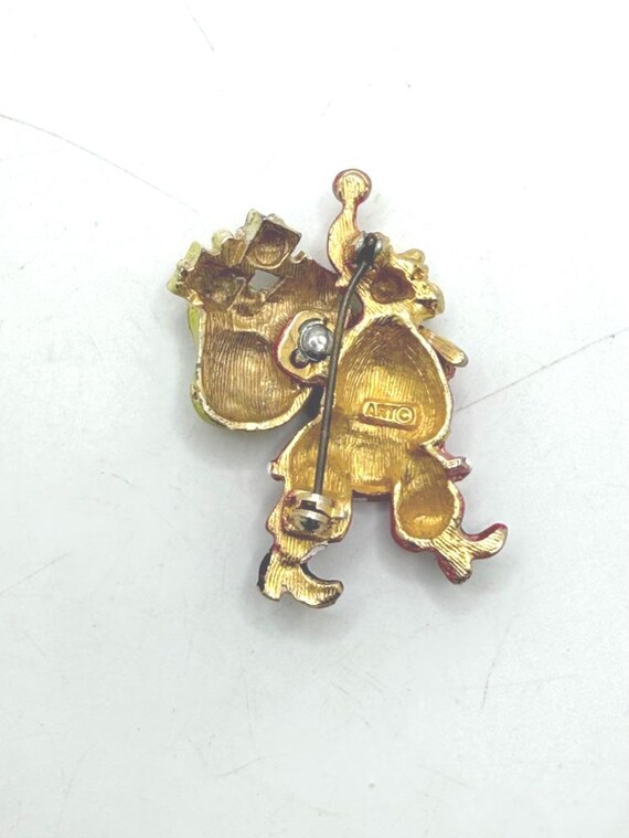 Vintage Art Arthur Pepper  ART Santa Claus Brooch Lapel Pin Christmas Holiday Present Gift Costume Jewelry Signed Gift Holidays Present Her View 2