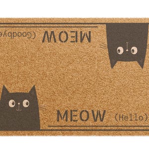 Whimsical Meow Cat Doormat