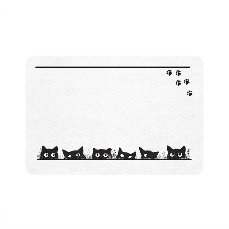 Black Cats Food Mat image 1