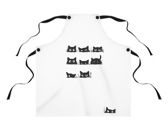 Delantal de gatos negros