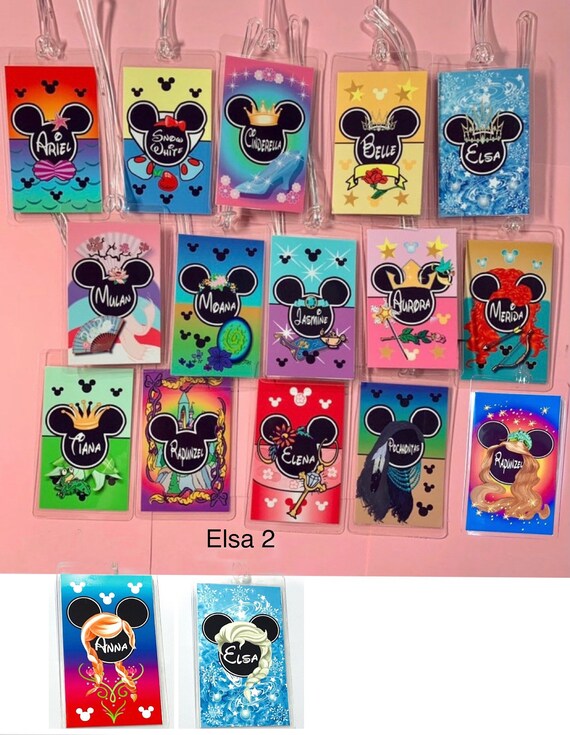 Disney Luggage Tag Personalized Disney Princess Luggage Etsy