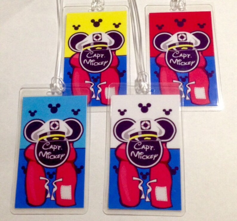 Disney Luggage Tag Personalized Disney Captain Mickey Cruise Etsy
