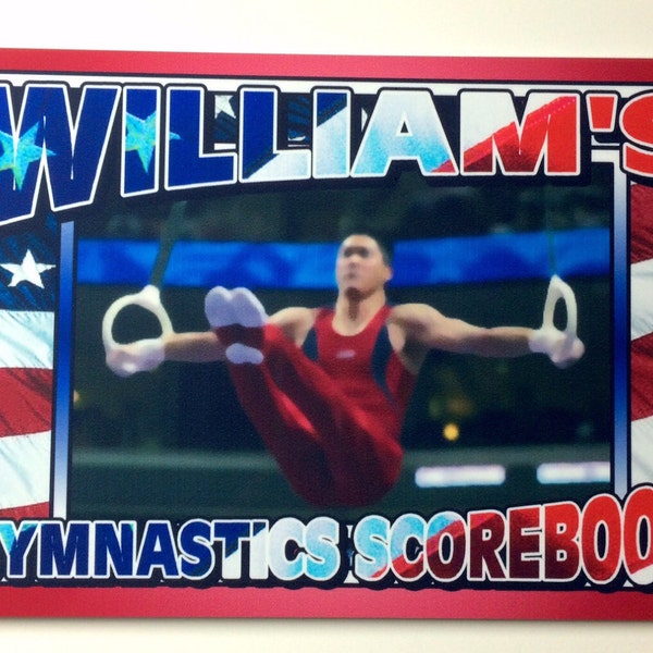Personalized Gymnastics Scorebook for Boys: Spiral Bound, Custom Colors