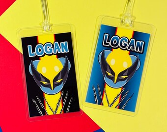 Wolverine tag - DISNEY Luggage Tag - Wolverine Inspired Mickey Luggage tag  - Trip Reveal - Fishextender Gift - Back to School - Deadpool