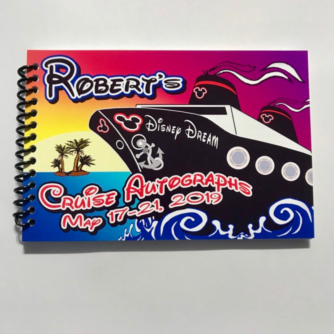 Personalized Disney Cruise Autograph Book for CRUISE VACATION 4x6 Size