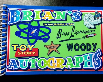Personalized Toy Story Autograph Book: Buzz Lightyear, Woody, Jessie