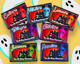 Personalized Disney Halloween Autograph Book – Mickey Skull Design