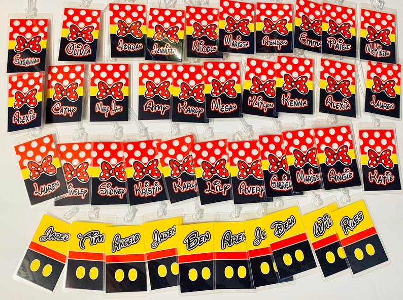 DISNEY Luggage Tags set of 2 Personalized MICKEY and MINNIE Etsy