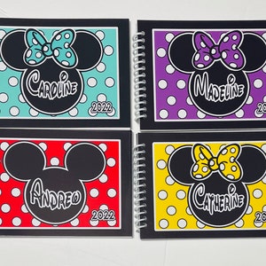 Disney Autograph Book Personalized Mickey or Minnie Mouse Designs With and Without the Bow Your choice 4x6 Book 25 pages image 6