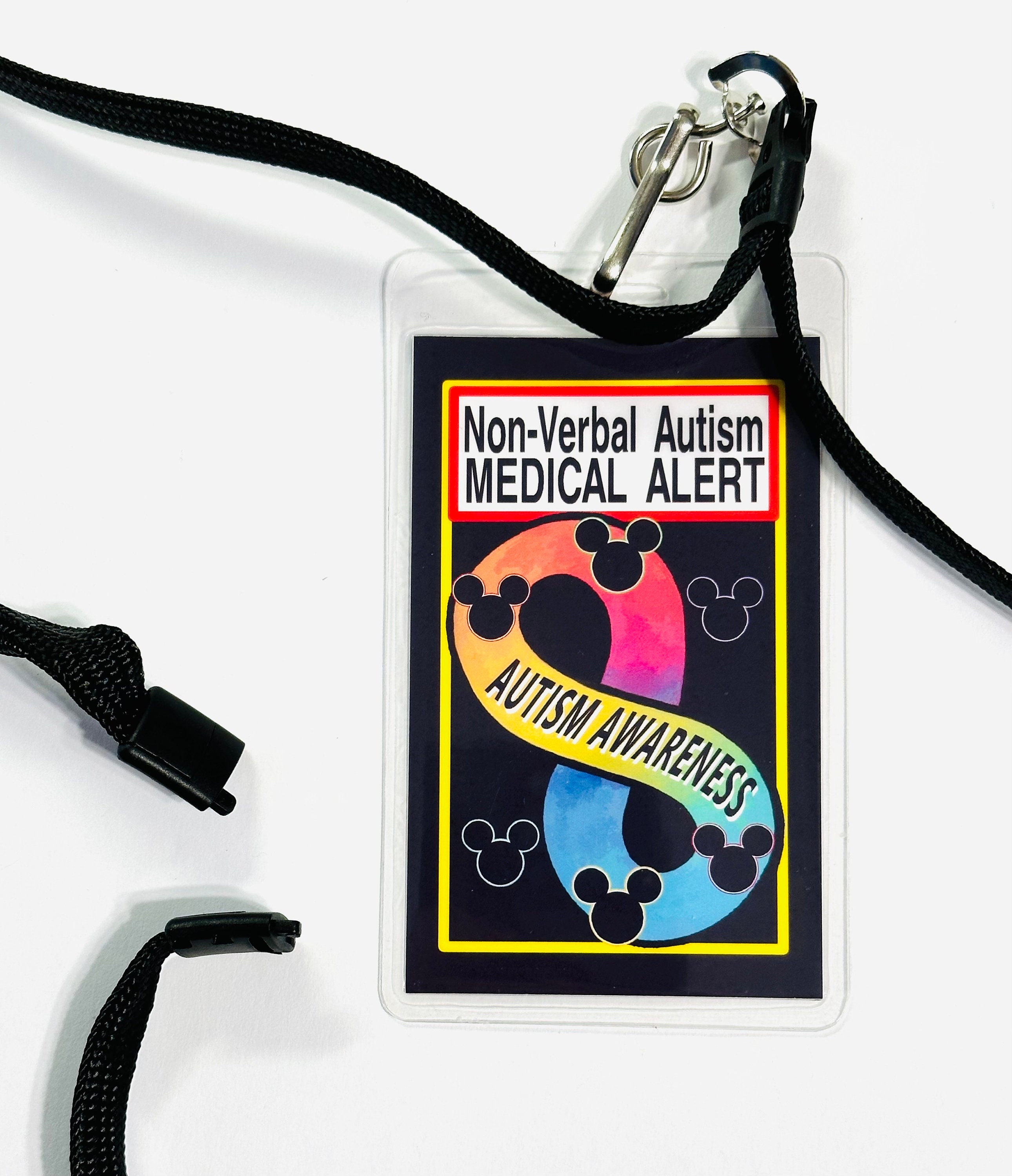 1 Disney Themed Autism Awareness Infinity Luggage Tag - Medical Alert ...