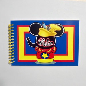 Personalized Disney Autograph Book - DUMBO Circus Elephant Mickey Book - Custom Book Free Personalization - DUMBO Autograph Book - 4&quot;x6&quot;