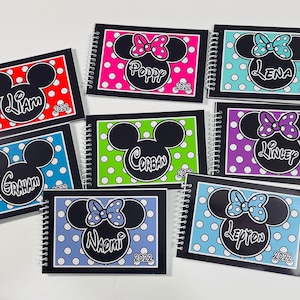 Disney Autograph Book Personalized Mickey or Minnie Mouse Designs With and Without the Bow Your choice 4x6 Book 25 pages image 9