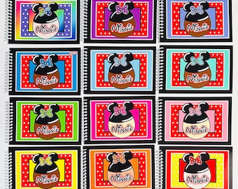 Personalized Disney Autograph Book – Mickey or Minnie Mouse, 4x6 Spiral Bound