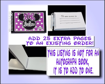 Personalized Autograph Book - 25 extra pages to add to your book