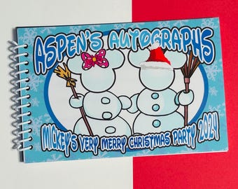 Personalized Disney Christmas Autograph Book – Mickey's Very Merry Christmas Party