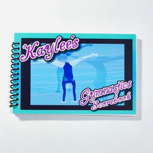 Personalized Gymnastics Scorebook: Custom Colors, Spiral Bound, 20 or 40 pages