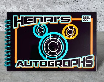 Personalized DISNEY Mickey TRON Autograph Book - Mickey Mouse  design with Free Personalization - Made to Order 4"x6" size!