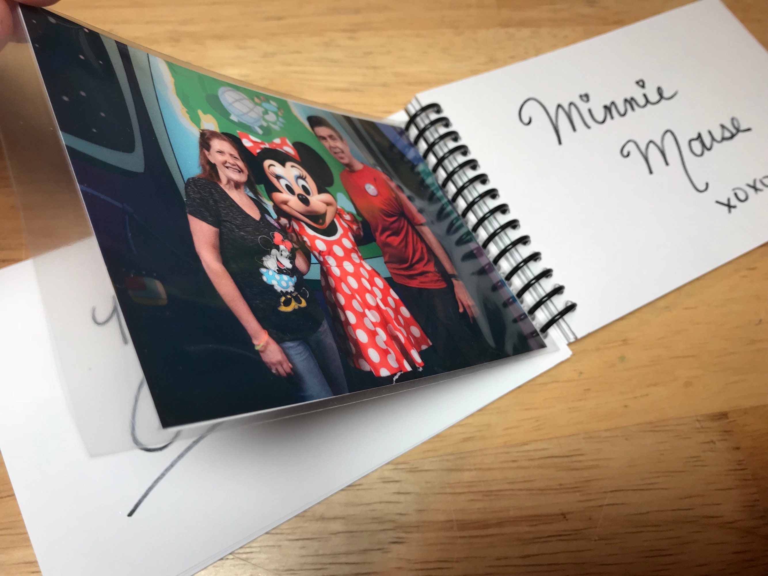 Disney Autograph Book With Photo Pages 4x6 Book 30 Blank Card Stock Pages  W/15 Photo Sleeves That Hold 30 Photos Holds 3.5 Photos 