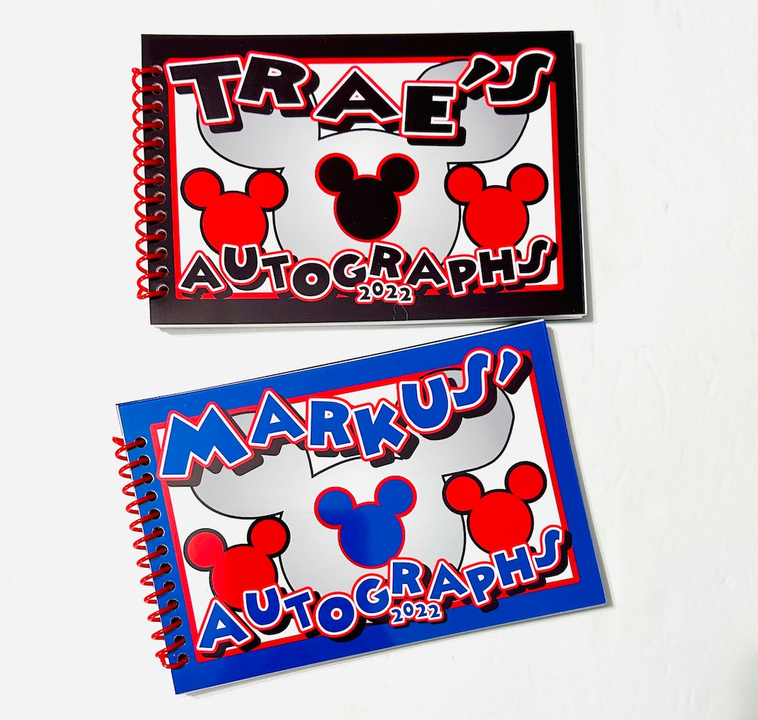 Personalized Disney Autograph Book Mickey Mouse Book Personalized for