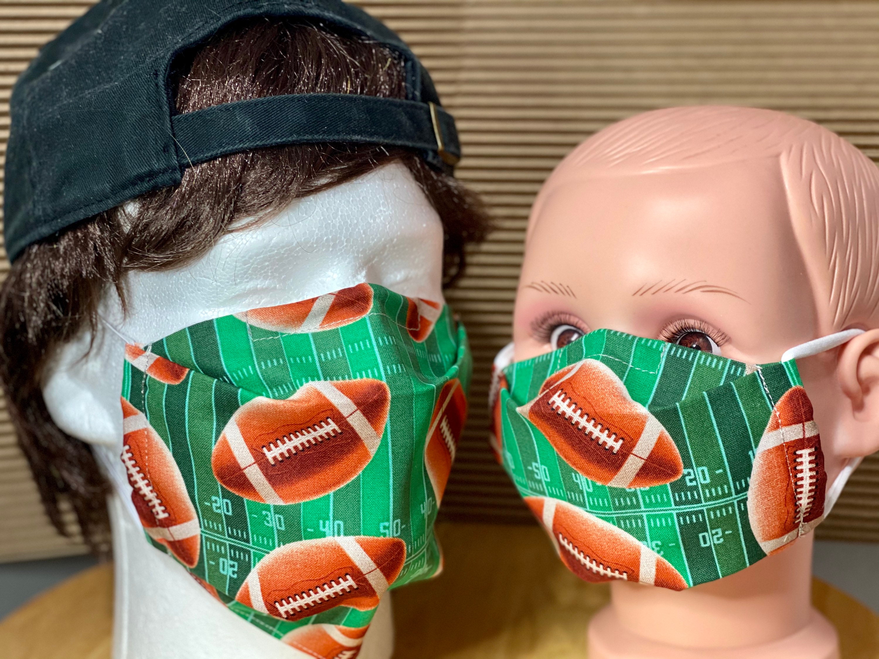 Football face mask Adult or Child sized Super Bowl Day Face Etsy