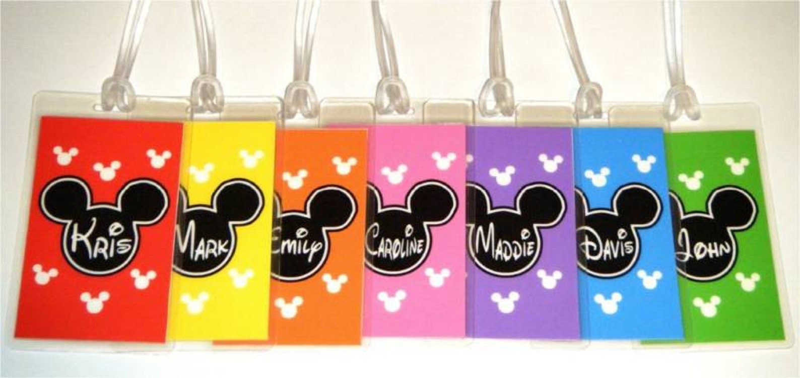 Set of 3 DISNEY Luggage Tags Personalized MICKEY MOUSE Etsy