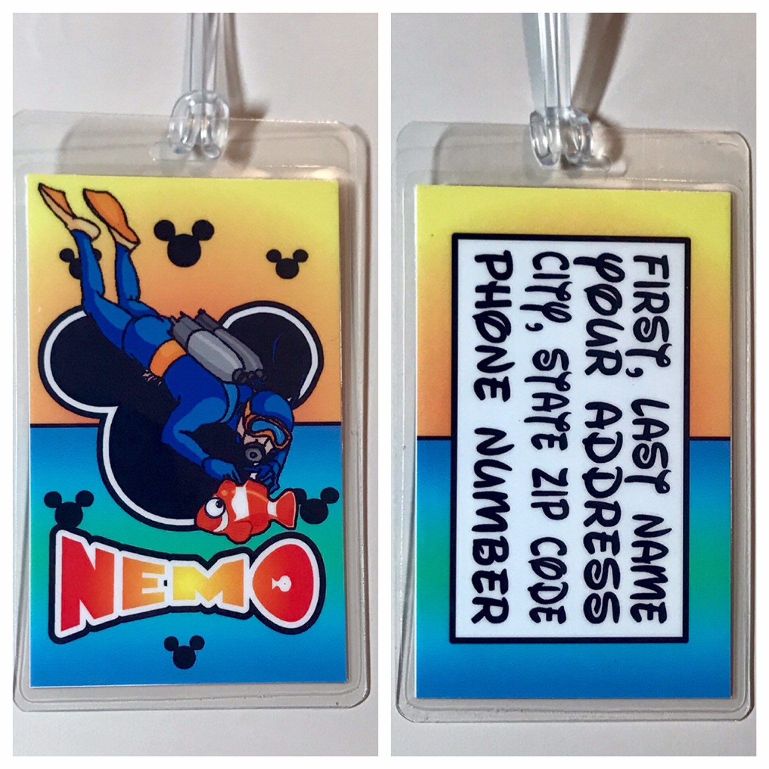 free disney luggage tags