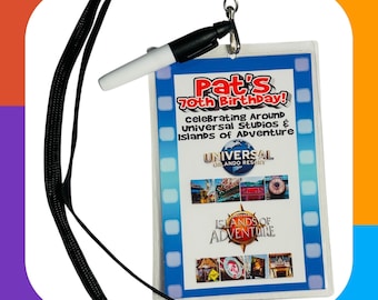 Celebrating Around Universal Studios and Islands of Adventure -  Personalized Lanyard with Marker