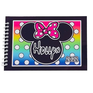 Disney Autograph Book with Photo Pages - 4x6 book - 30 Blank Card Stock pages w/15 Photo Sleeves that hold 30 photos - holds 3.5&quot; photos