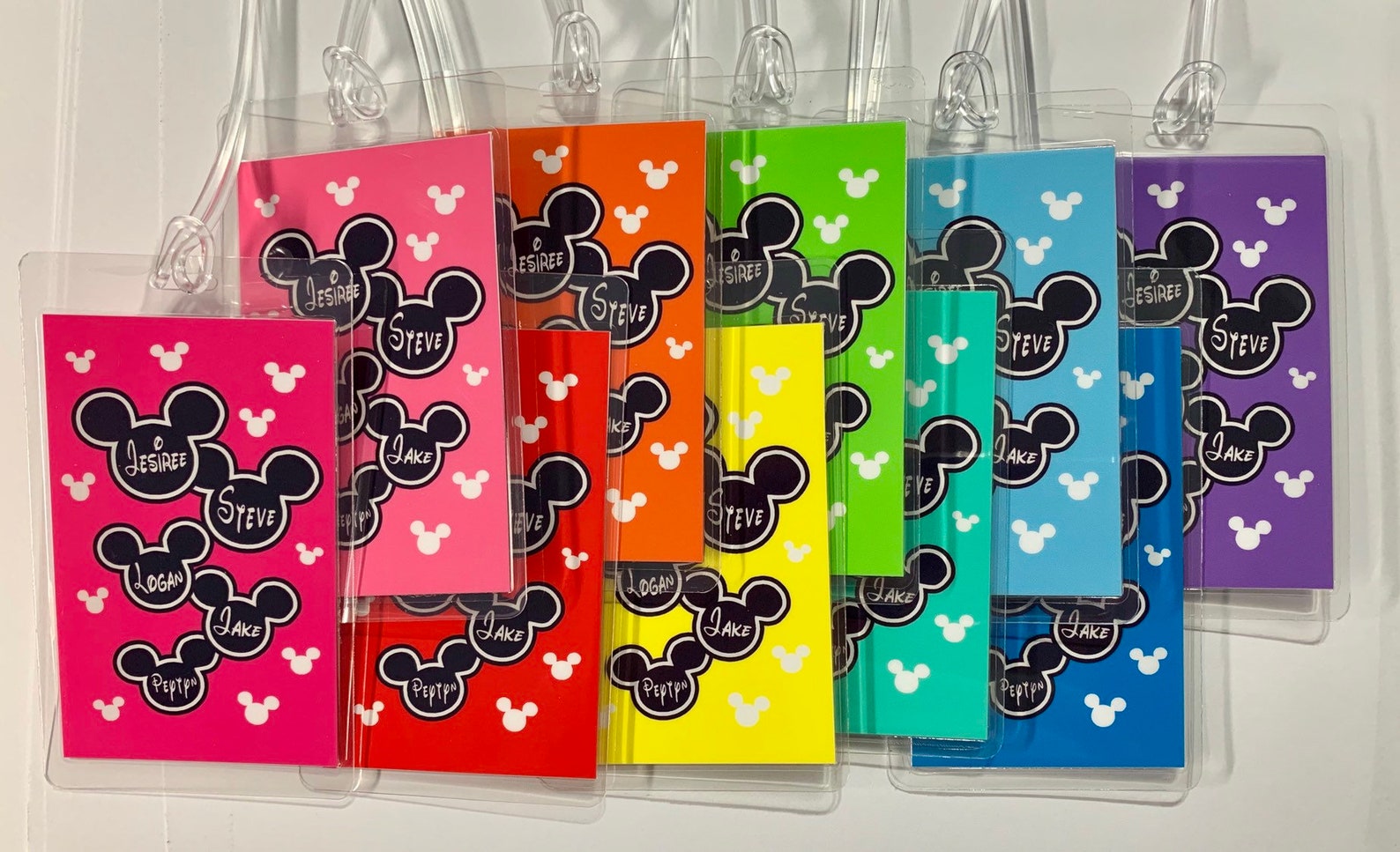 Set of 3 DISNEY Luggage Tags Personalized MICKEY MOUSE Etsy