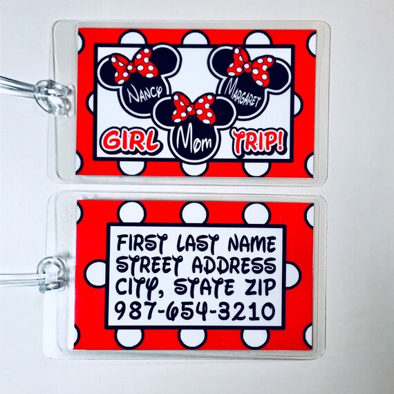 disney luggage tags