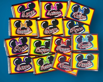 Personalized Disney Autograph Book – Mickey Mouse Hat Design, 4x6 Spiral Bound