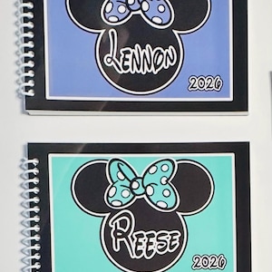 Disney Autograph Book Personalized - Mickey or Minnie Mouse Designs - With / Without the Bow - Your choice - 4"x6" - 25 pages - trip reveal afbeelding 13