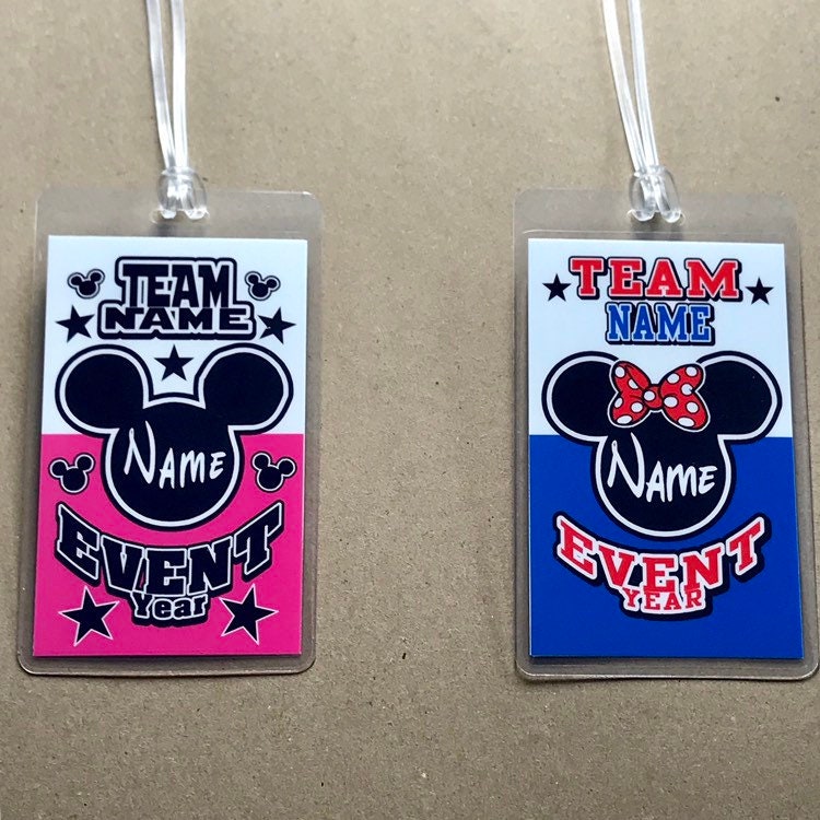 DISNEY Personalized CHEER Luggage Tags Set of 20 Assorted Etsy