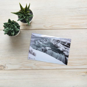 Islanda: Gullfoss in inverno Notecard