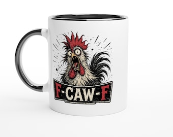 Kubek ceramiczny F-Caw-F | Oryginalny kubek do kawy z charakterem I Kubek nadający się do mikrofalówki i mycia w zmywarce