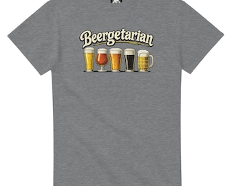 Koszulka „Beergetarian Legendary” | Zabawny prezent dla miłośnika piwa | Koszulka z grubej bawełny