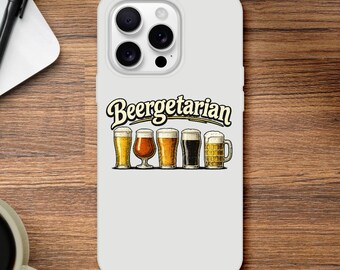 Etui na telefon „Beergetarian” – matowe, przezroczyste, do iPhone’a | Elastyczna i trwała osłona ochronna