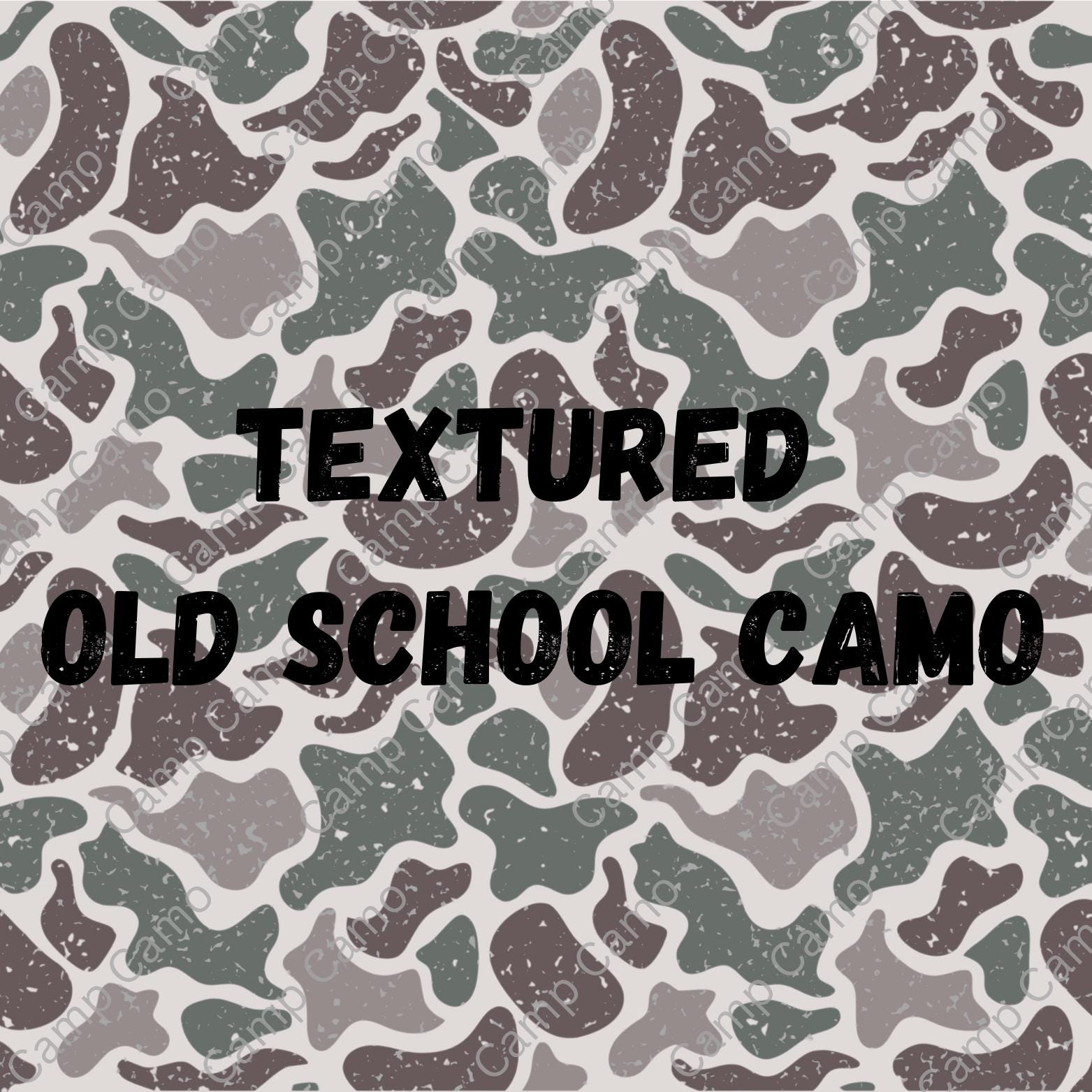 Textured Marsh Old School Camo Seamless Pattern PNG, Duck Hunting