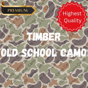 Premium - Increased DPI - Old School Camo Seamless Pattern PNG, Duck Hunting Camouflage Design, Photoshop, Digital Download editing, Burlebo