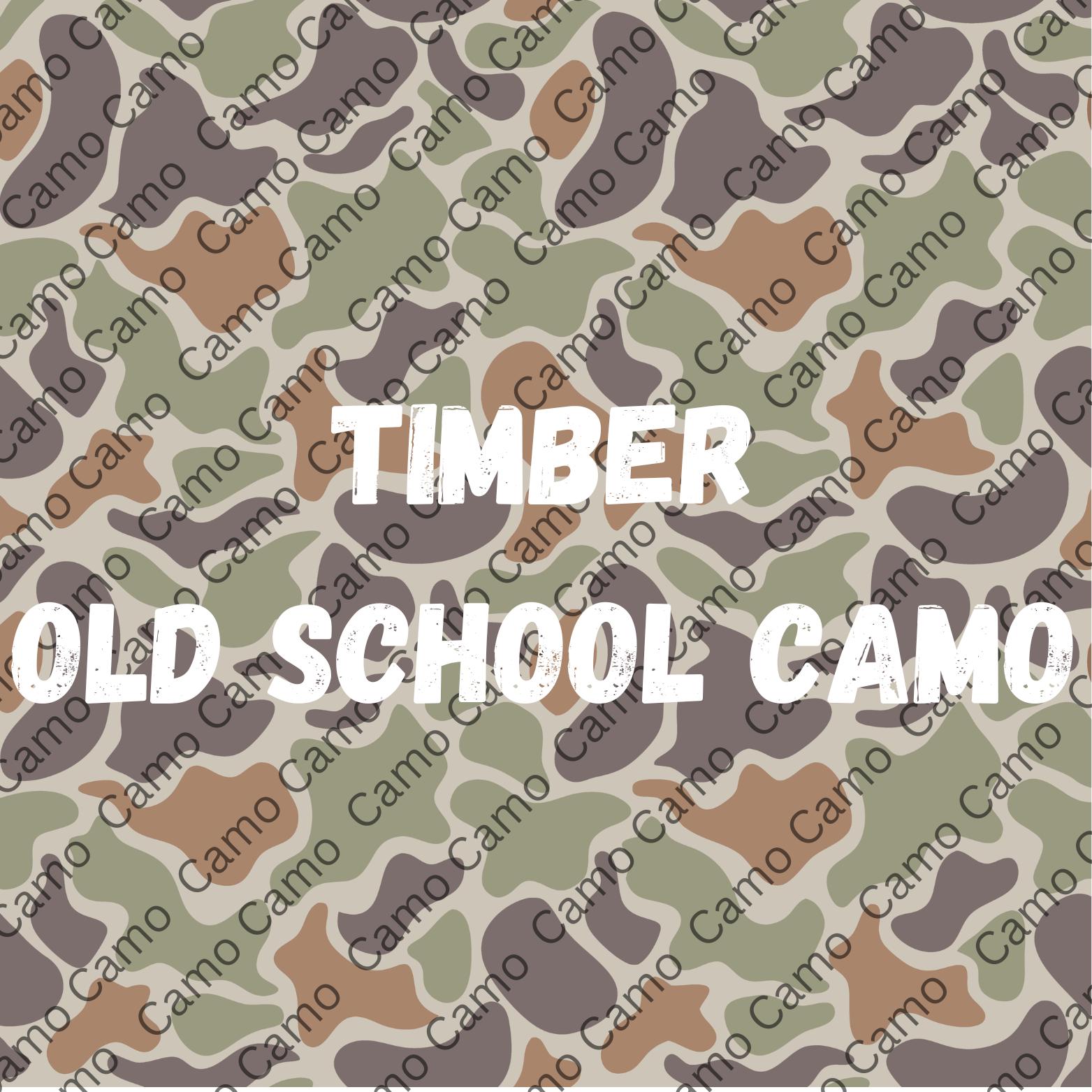 Timber Old School Camo Seamless Pattern PNG, Duck Hunting Camouflage — free download