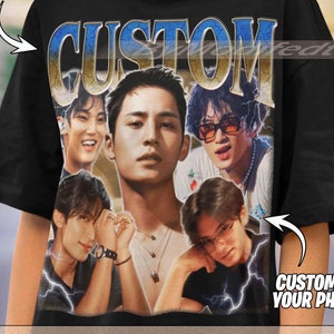 Custom Bootleg Rap Tee, Custom Your Girlfriend Boyfriend Vintage Graphic 90s Tshirt, birthday gift, Custom Photo Shirt, Custom Your Bootleg