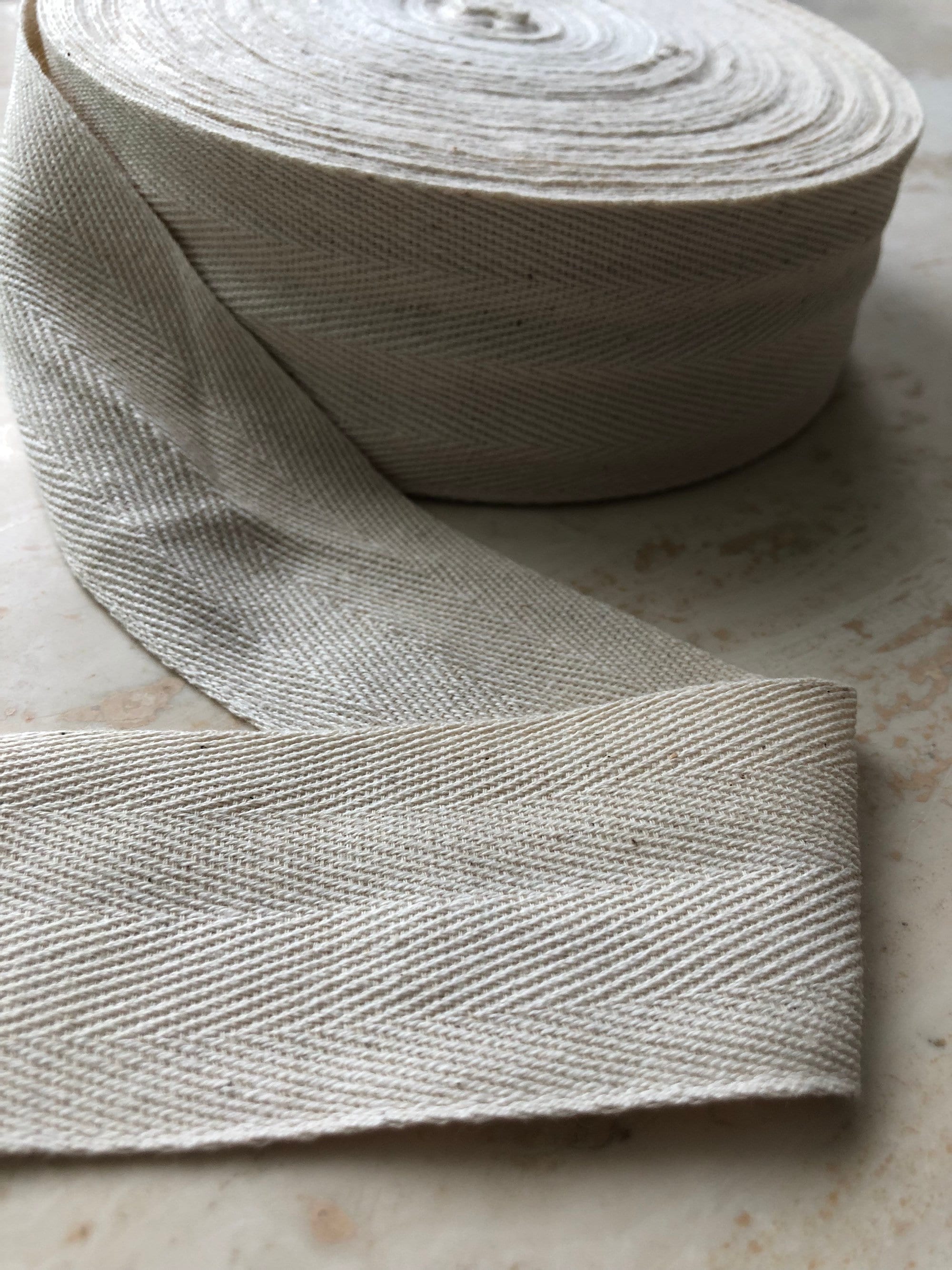 Natural Woven Cotton Twill Tape By the Yard Etsy