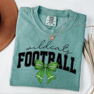 Comfort Colors® Custom Football Team Name & Number Shirt, Team Mascot Shirt, School Spirit Shirt, Football Mom Gift, Personalize School Team