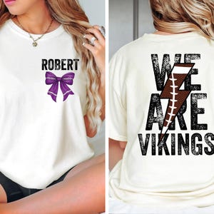 Comfort Colors® Custom Football Team Name Shirt, Team Mascot Shirt, School Spirit Shirt, Football Mom Gift, Personalize School Team Football