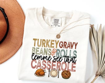 Comfort Colors® Family Thanksgiving Shirt: Thanksgiving Dinner T-Shirt, Thankful Grateful Tee
