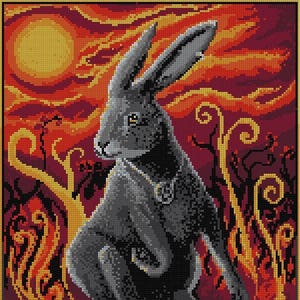The Witch Hare Cross Stitch / colourwork chart
