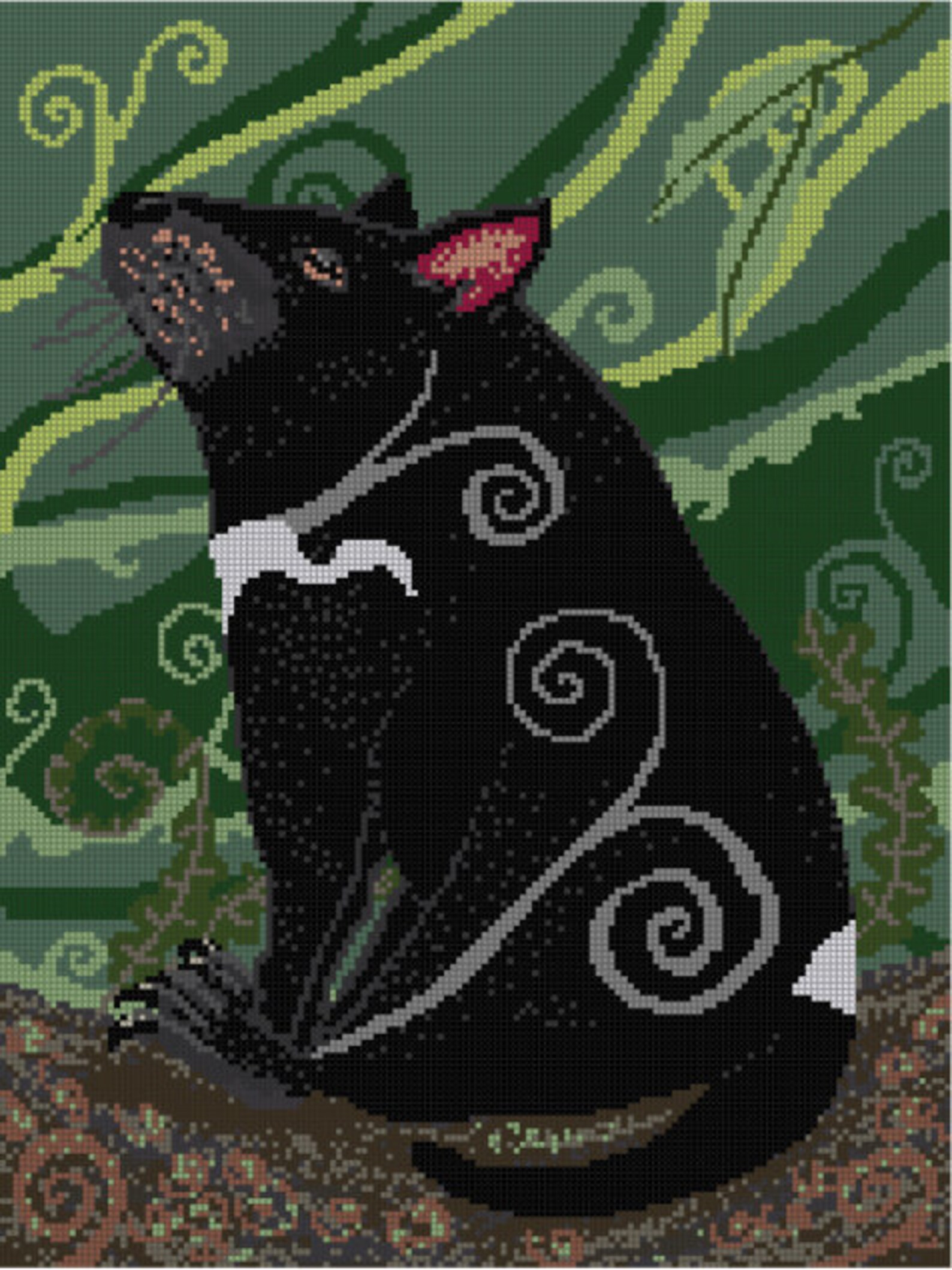 Tasmanian Devil Cross Stitch Chart Etsy