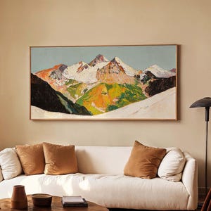 Mountain Wall Art Panoramic Canvas Print Large Landscape Artwork Unframed Contemporary Wall Decor for Living Room Bedroom Entryway